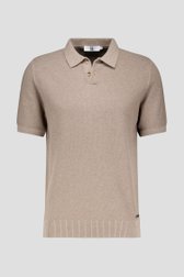 Polo beige à texture gaufrée de Upper East pour Hommes