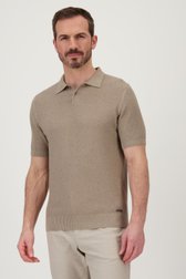 Polo beige à texture gaufrée de Upper East pour Hommes