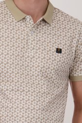 Polo beige avec motif de feuilles fines de Ravøtt pour Hommes