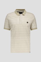 Polo beige avec motif de feuilles fines de Ravøtt pour Hommes