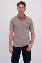 Le devant de Polo beige chiné de Dansaert Blue pour Hommes