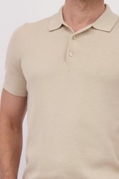 Détail de Polo beige clair à manches courtes de Michaelis pour Hommes