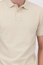 Détail de Polo beige clair à manches courtes structuré de Ravøtt pour Hommes