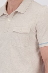Polo beige clair chiné de Ravøtt pour Hommes