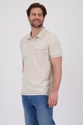 Polo beige clair chiné de Ravøtt pour Hommes