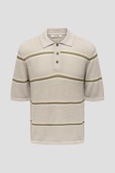 Photo produit 1 de Polo beige clair en tissu structuré de Only & Sons pour Hommes