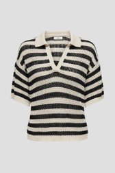 Polo beige en maille avec motif rayé noir de JDY pour Femmes
