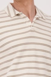 Polo beige en maille texturée à rayures	 de ONLY & SONS pour Hommes