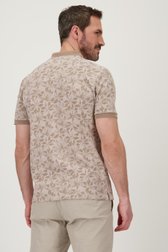 Polo beige-marron à imprimé floral de Upper East pour Hommes