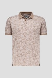 Polo beige-marron à imprimé floral de Upper East pour Hommes