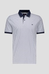 Polo blanc à imprimé bleu de Dansaert Blue pour Hommes