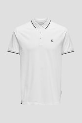 Photo produit 1 de Polo blanche avec détails noirs de Only & Sons pour Hommes
