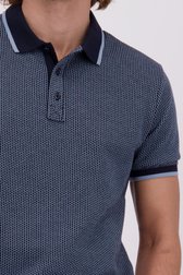 Détail de Polo bleu à carreaux de Ravøtt pour Hommes