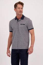 Le devant de Polo bleu à imprimé de Dansaert Blue pour Hommes