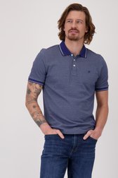 Polo bleu à imprimé fin en vert de Ravøtt pour Hommes