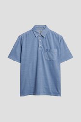 Photo produit 1 de Polo bleu à manches courtes avec poche poitrine de Superdry pour Hommes