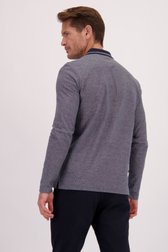 Le dos de Polo bleu à manches longues de Dansaert Blue pour Hommes