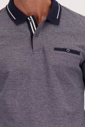 Détail de Polo bleu à manches longues de Dansaert Blue pour Hommes