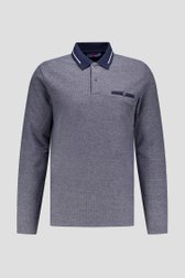 Photo produit 1 de Polo bleu à manches longues de Dansaert Blue pour Hommes