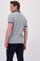 Le dos de Polo bleu à motif fin de Dansaert Blue pour Hommes