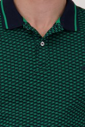 Polo bleu à motif vert de Ravøtt pour Hommes