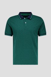 Polo bleu à motif vert de Ravøtt pour Hommes