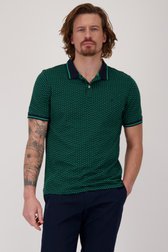 Polo bleu à motif vert de Ravøtt pour Hommes