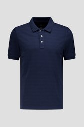 Photo produit 1 de Polo bleu à rayures jacquard de Ravøtt pour Hommes