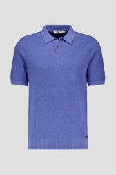 Polo bleu à texture gaufrée de Upper East pour Hommes