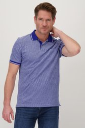Polo bleu avec imprimé de Dansaert Blue pour Hommes