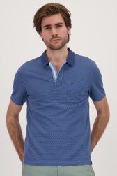 Polo bleu avec imprimé fin	 de Ravøtt pour Hommes