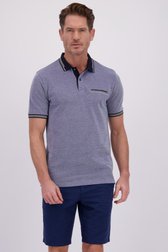 Le devant de Polo bleu chiné de Dansaert Blue pour Hommes