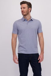 Le devant de Polo bleu chiné de Upper East pour Hommes