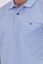 Polo bleu clair avec imprimé bleu fin de Dansaert Blue pour Hommes