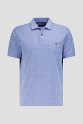 Polo bleu clair avec imprimé bleu fin de Dansaert Blue pour Hommes