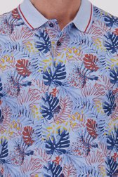 Polo bleu clair avec imprimé de feuilles de Dansaert Blue pour Hommes