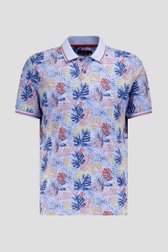 Polo bleu clair avec imprimé de feuilles de Dansaert Blue pour Hommes