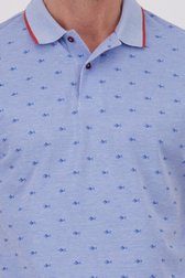 Polo bleu clair avec imprimé de poissons de Dansaert Blue pour Hommes