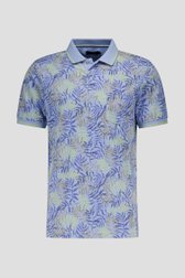 Polo bleu clair avec imprimé feuillage de Dansaert Blue pour Hommes