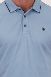 Détail de Polo bleu clair chiné à manches courtes de Dansaert Blue pour Hommes