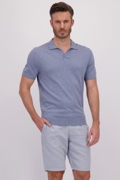 Le devant de Polo bleu clair chiné de Upper East pour Hommes