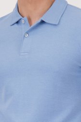 Polo bleu clair en tissu texturé de Casual Five pour Hommes