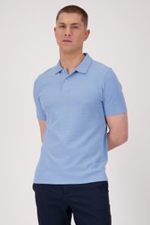Polo bleu clair en tissu texturé de Casual Five pour Hommes