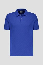 Polo bleu en tissu texturé  de Casual Five pour Hommes