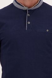 Polo bleu foncé à col rond	 de Dansaert Blue pour Hommes