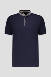 Polo bleu foncé à col rond	 de Dansaert Blue pour Hommes