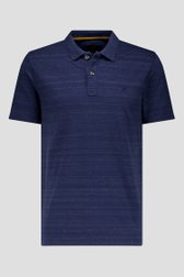 Polo bleu foncé à motifs rayés de Ravøtt pour Hommes