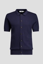 Photo produit 1 de Polo bleu foncé à rayures de Upper East pour Hommes