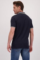 Le dos de Polo bleu nuit avec accent blanc de Dansaert Blue pour Hommes