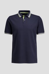 Photo produit 1 de Polo bleu nuit avec accent blanc de Dansaert Blue pour Hommes